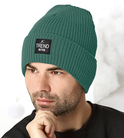 Czapka zimowa męska, ciepła, prążek, Laconi, zielona, rozm. 56-60cm