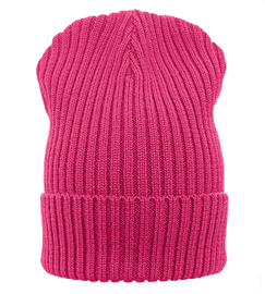 Czapka merino 100% zimowa, damska, Kaelin, ciemny róż, 56-60 cm