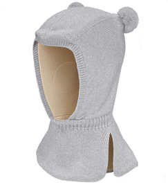 Kominiarka dla dziecka, wełna merino, szara, Sanisa, 44-46 cm
