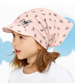Chustka z daszkiem, na gumce, na głowę dla dziewczynki, Fly Away, 47-49 cm