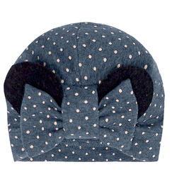 Czapka wiosenna/jesienna dla dziewczynki, granatowa, Facilia 44-46  cm