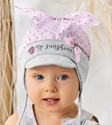 Czapeczki na lato dla noworodków, dziewczęca My Sunshine  36-38 cm