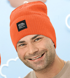 Czapka wiosenna/jesienna męska, Darde, pomarańczowa, 56-58 cm