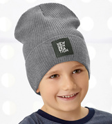 Czapka wiosenna/jesienna dla chłopca, szara, Bente, 54-56 cm