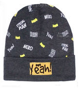 Czapka chłopięca, bawełniana na wiosnę/jesień Strong Man , rozm. 48-51 cm