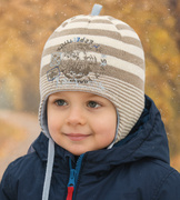 Czapka dla chłopca, na jesień, wiązana, Thails, rozm. 50-52 cm