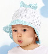 Kapelusz dla dziewczynki, na lato, miętowy, Banget, 52-54 cm