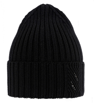 Czapka zimowa damska, wełna merino, Iraga, czarny, 55-58 cm