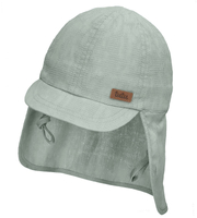 Czapka z osłoną na kark, dla chłopca, safari, z filtrem UV, miętowa, Pazza, 50-52 cm