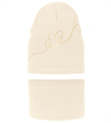 Komplet wiosenny-jesienny, dla dziewczynki, czapka i komin, kremowy, Luia, 52-54 cm