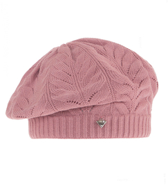 Beret dla dziewczynki, wiosenny/jesienny, wrzosowy, Plaer, 52-54 cm