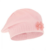Beret dla dziewczynki jesienny/ wiosenny, różowy pudrowy (04), Soctana, 51-54 cm