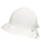 Kapelusz na lato dla dziewczynki, elegancki i delikatny, Belinia, biały,  50-52 cm