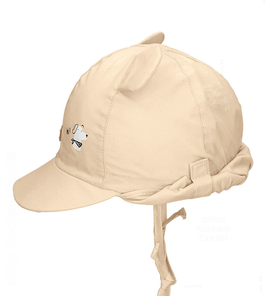 Czapka z daszkiem  filtrem UV i ochrona karku dla chłopca, Canculk, beżowy jasny , 46-48 cm