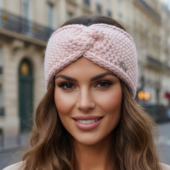 Opaska na głowę damska, Lovia, brudny róż,  rozm. 57-60 cm