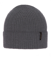 Czapka zimowa damska, wełna merino, Geman, szary ciemny, 54-56 cm