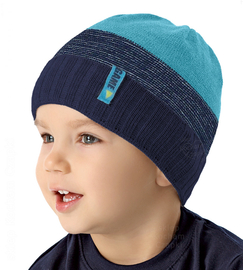 Czapka wiosenna/jesienna dla chłopca, dzianinowa, Piwike, rozm. 44-47 cm