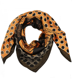 Chusta damska, apaszka satynowa, GB62, wzór,  70x70 cm