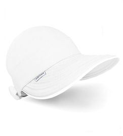 Kapelusz damski na lato, czapka z daszkiem, LEN, Inezz, biała, 55-58 cm