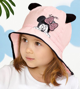 Kapelusz dla dziewczynki, z myszką i uszami Minnie, róż pudrowy, Ellisa, 46-48 cm