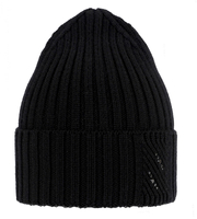 Czapka zimowa damska, wełna merino, Iraga, czarny, 55-58 cm