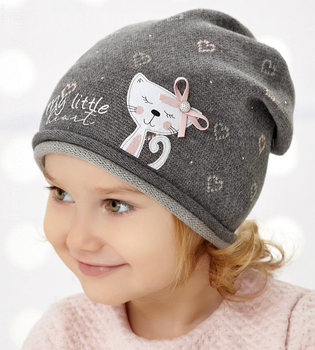 Czapka jesienna/wiosenna dla dziewczynki, My Little Heart, rozm. 49-52 cm