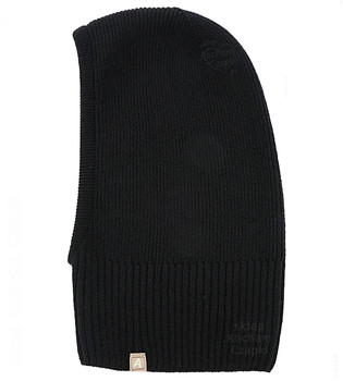 Kominiarka / balaklava z wełny merino i kaszmiru,  jesień/zima, czarny, 48-52 cm