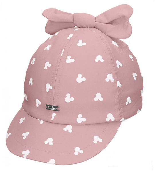 Czapka z daszkiem dla dziewczynki, z filtrem UV 30+, Shavira, brudny róż, 44-48 cm