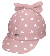 Czapka z daszkiem dla dziewczynki, filtr UV 30+, Shavira, brudny róż, 48-52 cm