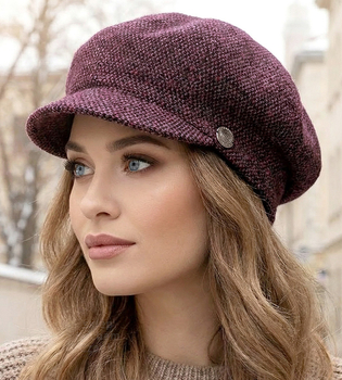 Zimowy kaszkiet damski, czapka z daszkiem Revna, rozm. 56-59 cm