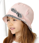 Kapelusz na lato, dla dziewczynki, Bintik, różowy, 51-53 cm