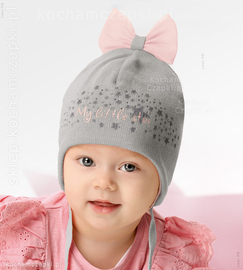 Czapka dzianinowa dla dziewczynki Little Star rozm. 44-46cm