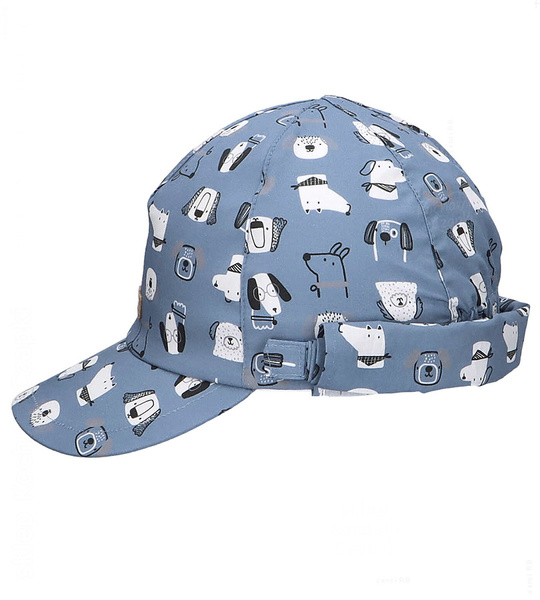 Czapka z daszkiem dla dziecka, UV i ochrona karku dla chłopca, Ferguson, niebieski, 50-53 cm