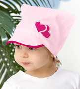 Chustka z daszkiem dla dziewczynki, różowa, Darling, 48-50 cm