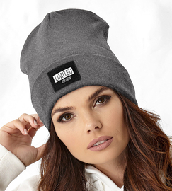 Czapka damska, beanie, na jesień / zimę, szara, Henrica, 56-58 cm