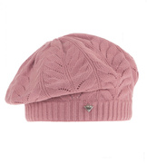 Beret dla dziewczynki, wiosenny/jesienny, wrzosowy, Plaer, 52-54 cm