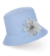 Kapelusz damski na lato, niebieski, Marini, 55-58 cm