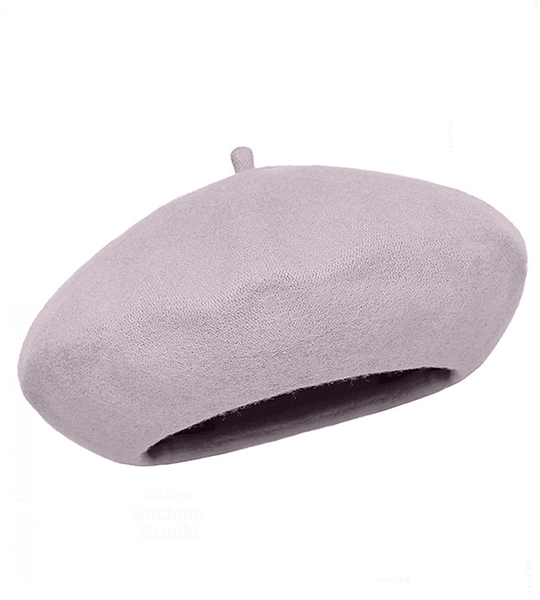 Beret damski zimowy, wełniany, Vineca, ciepły szary (352), 55-57 cm