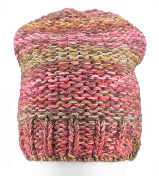 Czapka i szalik, damski zestaw, Gisele, róż + wrzos , 55-57 cm