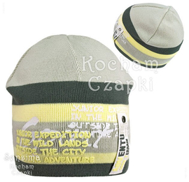 Gruba czapka bawełniana, jesienna dla chłopczyka Expedit rozm. 46-48 cm