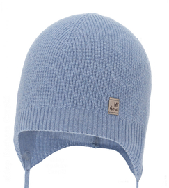 Czapka merino z kaszmirem, wiosenna/jesienna dla chłopczyka, Notano, niebieski, 47-49 cm