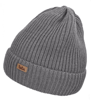 Czapka merino zimowa, dla chłopca, Sedile, ciemnoszara, 51-55 cm