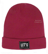 Czapka prążek, prosta z naszywką Lets Smile rozm. 46-49 cm