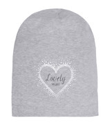 Czapka dla dziewczynki, wiosenna-jesienna, szara, Glittan,  52-55
