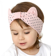 Opaska dla dziewczynki, bawełniana na głowę, z uszkami, Tainho, 44-46 cm