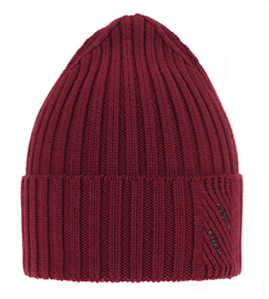 Czapka zimowa damska, wełna merino, Iraga, bordowa, 55-58 cm