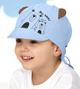 Czapka na lato dla chłopca, safari, niebieska, Veggo, 51-53 cm