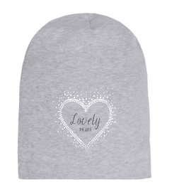 Czapka dla dziewczynki, wiosenna-jesienna, szara, Glittan,  52-55