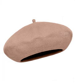 Beret damski zimowy, wełniany, Vineca, beżowy 158, 55-57 cm
