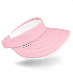 Daszek damski, opaska damska z daszkiem, różowa, Len, 55-58cm